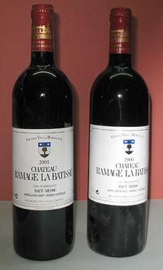 Bottiglie di vino Chateau ramage la Batisse